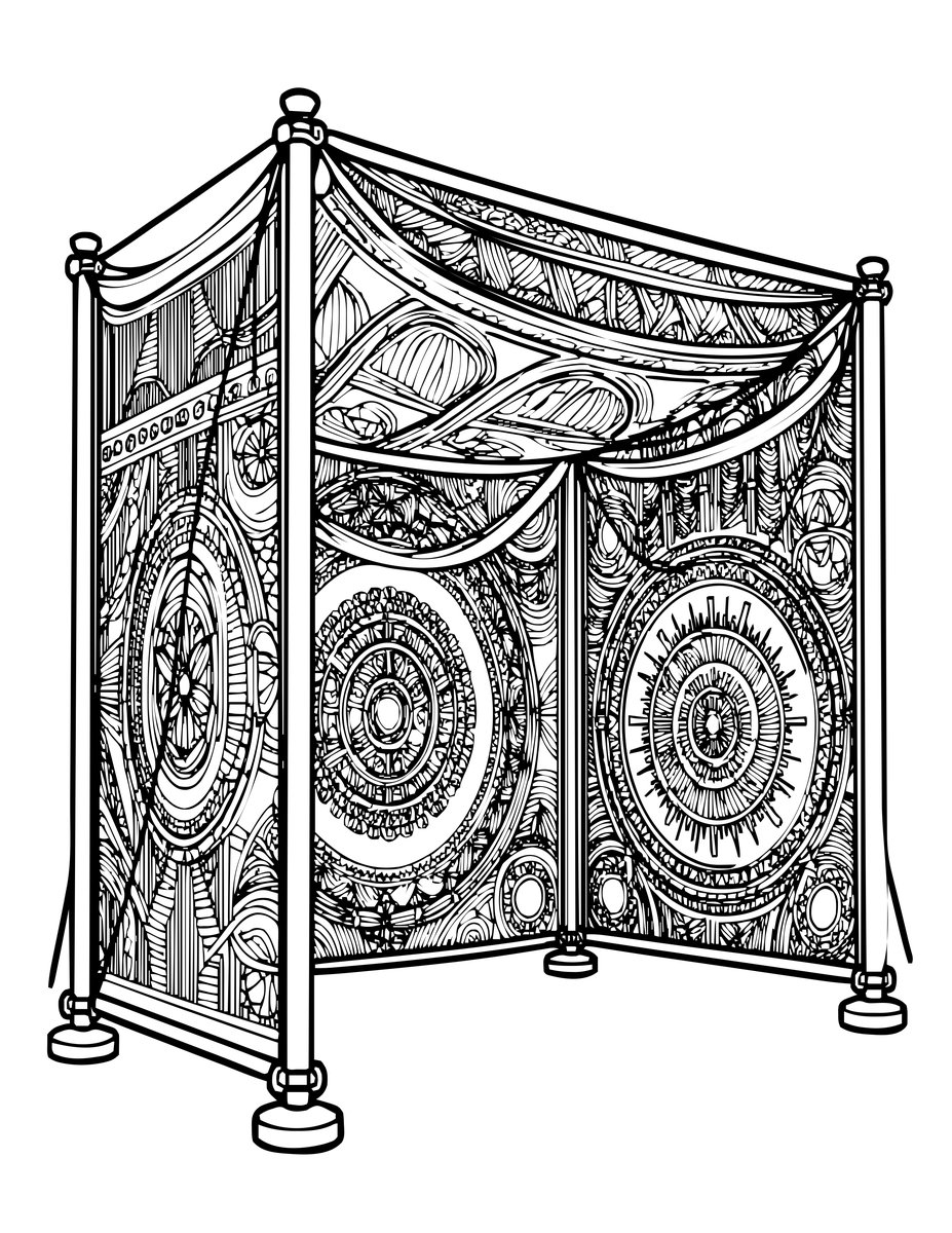 Velarium Rigging - free printable coloring page