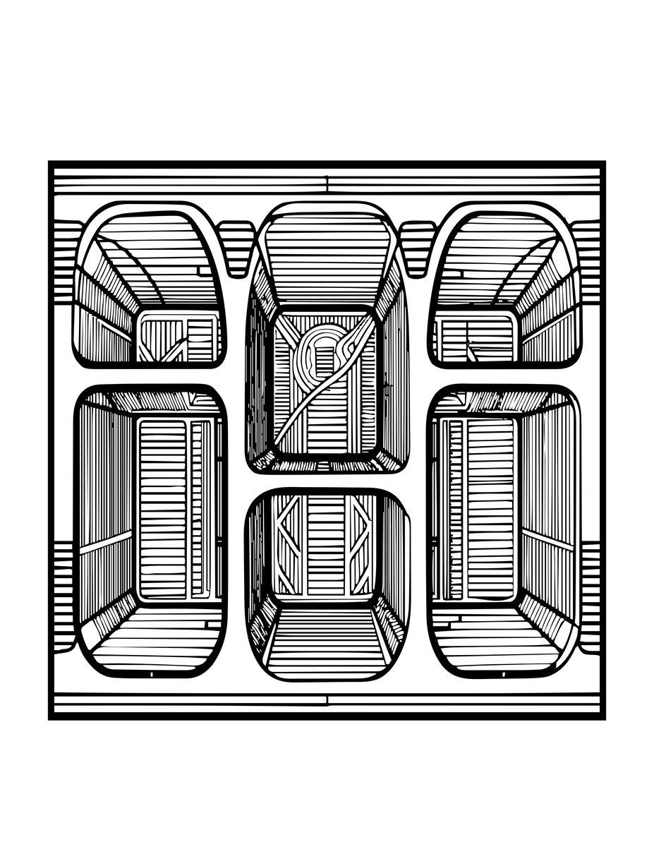 Cross-Section - free printable coloring page