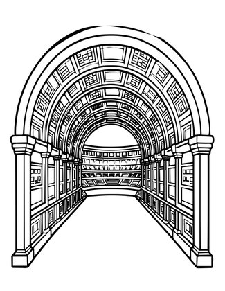 Vomitorium Passage - Free printable coloring page