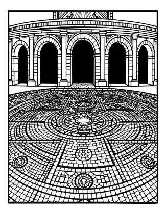 Mosaic Detail - Free printable coloring page