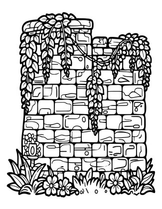 Flowering Vines - Free printable coloring page