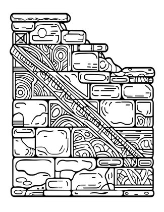 Ruined Section - Free printable coloring page