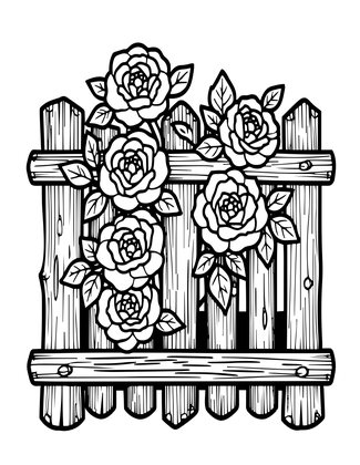 Wild Briar Rose - Free printable coloring page