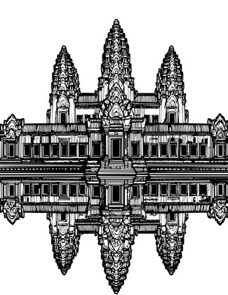 Angkor Wat - Free printable coloring page