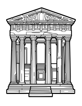 Oracle at Delphi - Free printable coloring page
