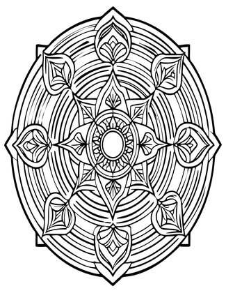 Temple Mandala - Free printable coloring page