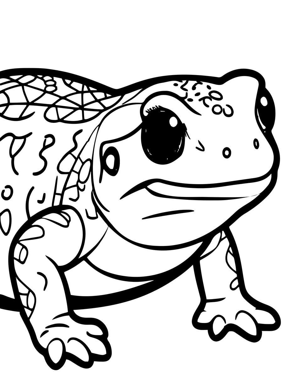Salamander Eyes - free printable coloring page