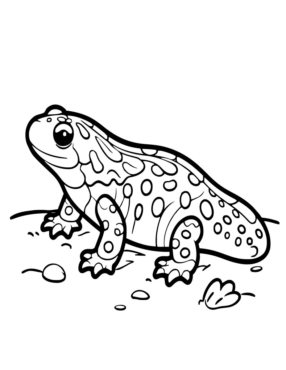 Blue Spotted Salamander - free printable coloring page
