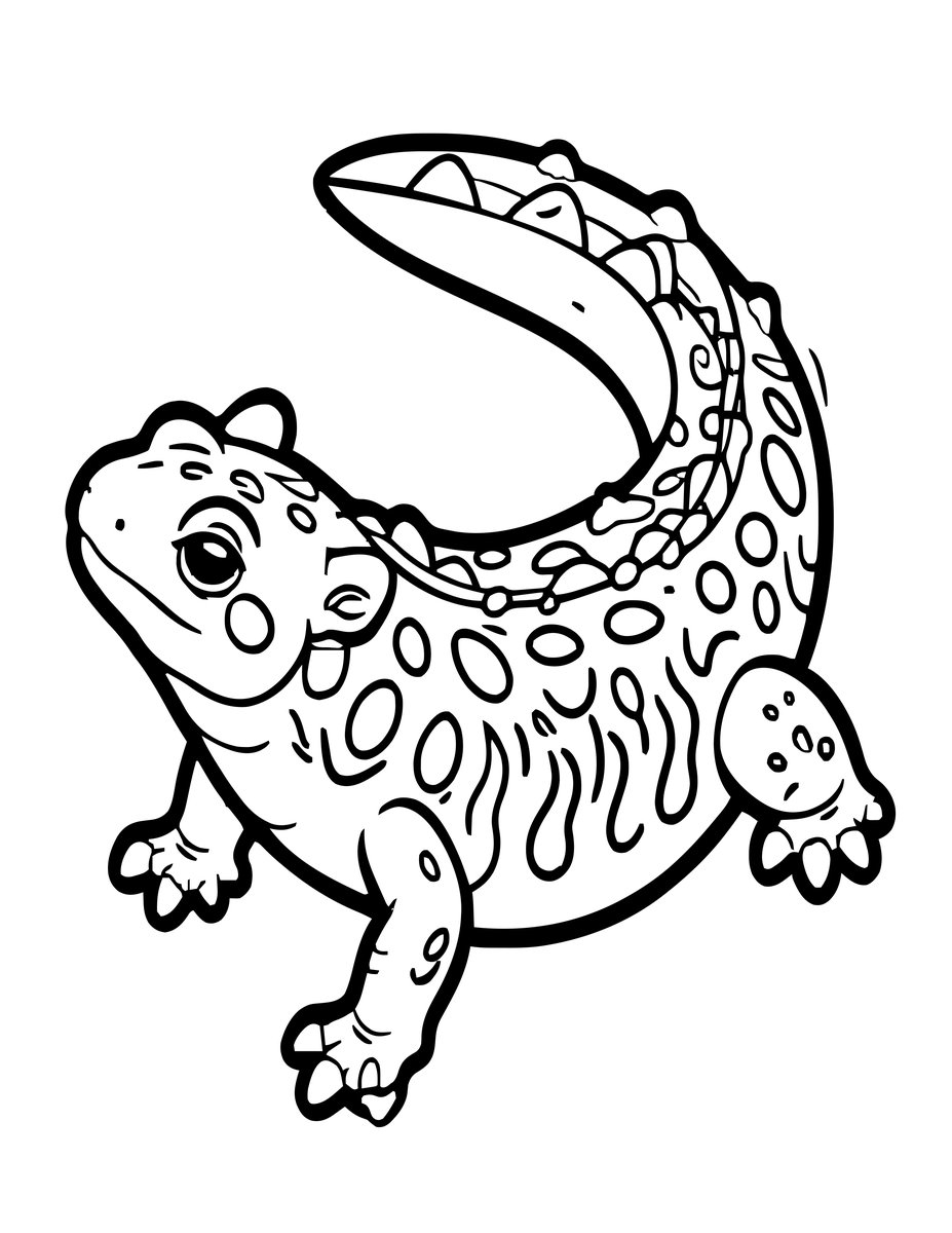Great Crested Newt - free printable coloring page