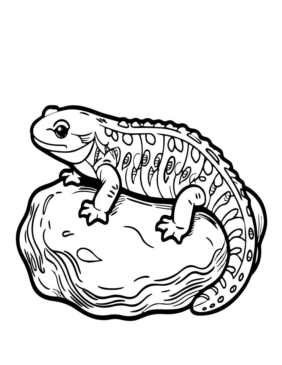 Hellbender - free printable coloring page