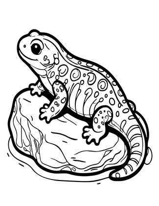 Slimy Salamander - Free printable coloring page