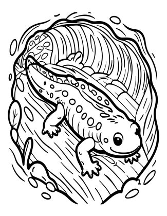 Cave Salamander - Free printable coloring page