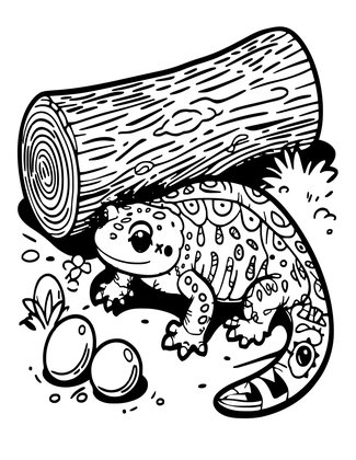 Salamander Family - Free printable coloring page
