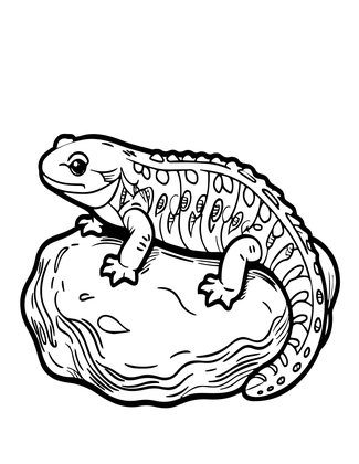 Hellbender - Free printable coloring page