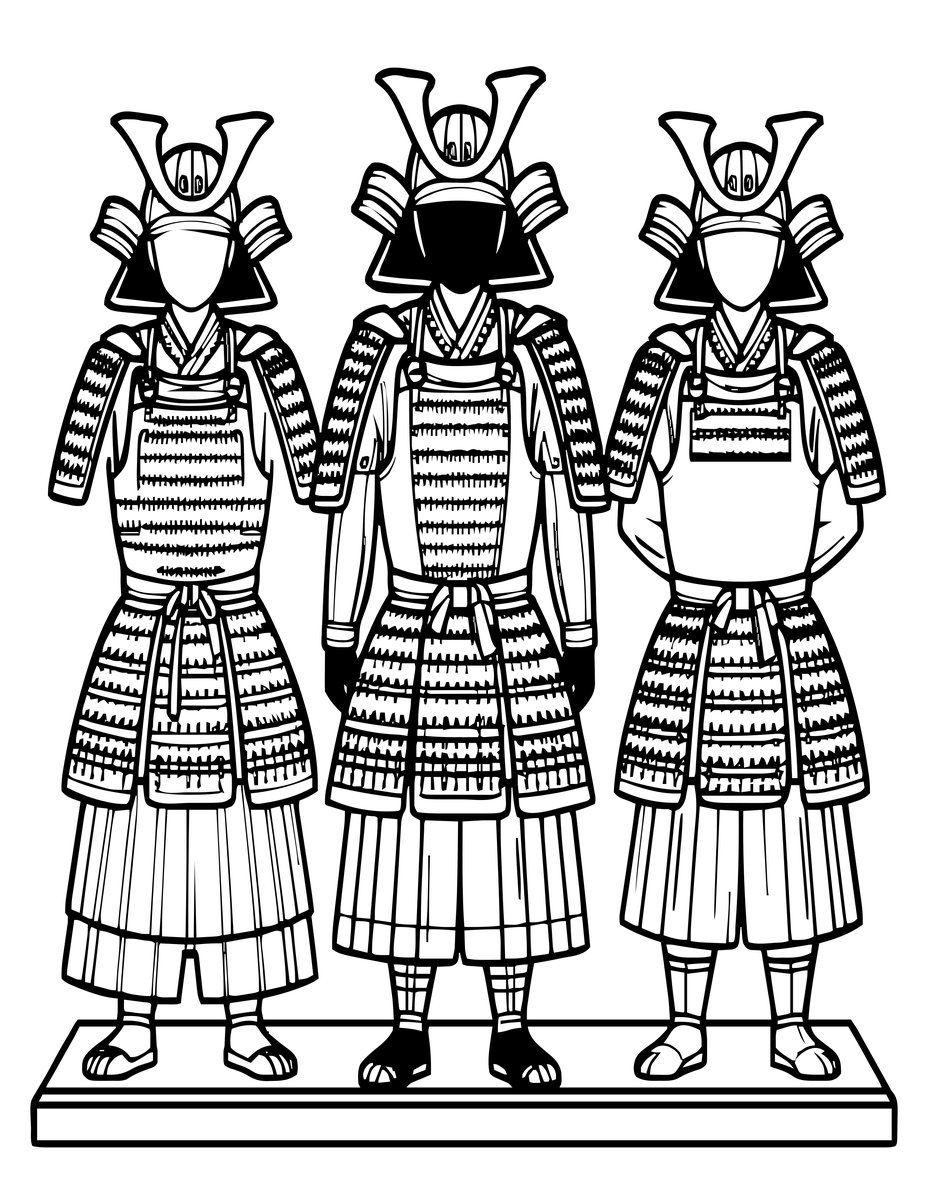 Armor Display - free printable coloring page