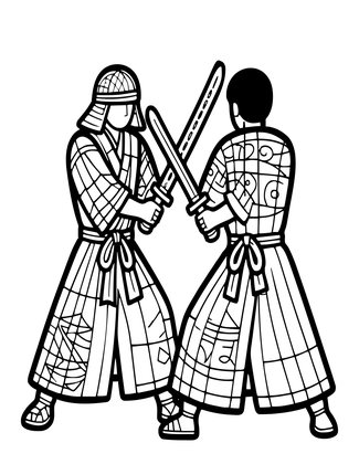 Dojo Training - Free printable coloring page
