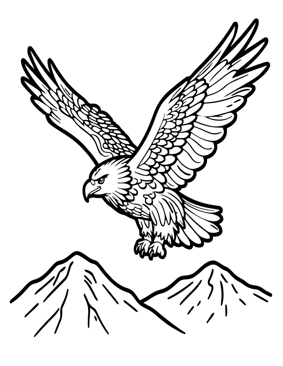 Golden Eagle - free printable coloring page