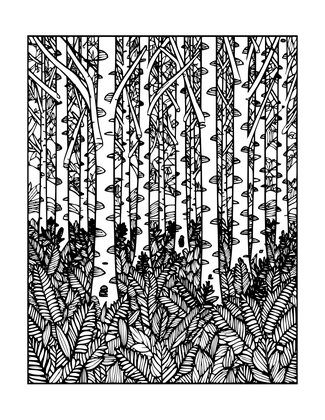 Autumn Glen - Free printable coloring page
