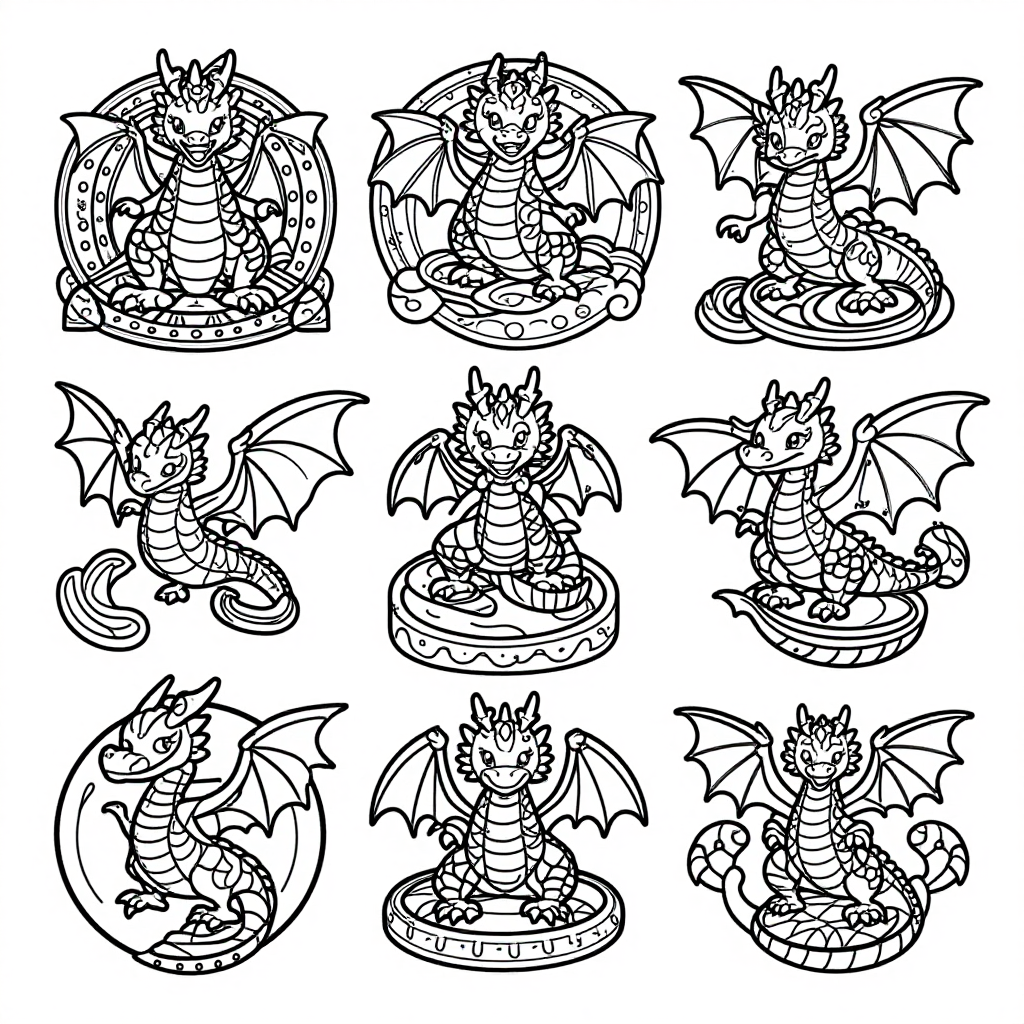 Sea Dragons coloring pages collection - 30 free printable pages