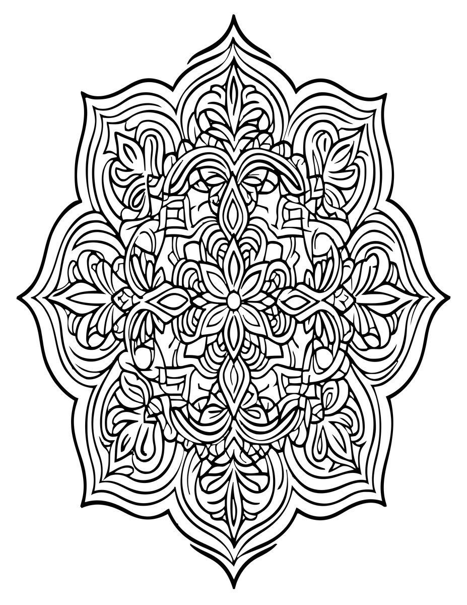 Mandala Design - free printable coloring page