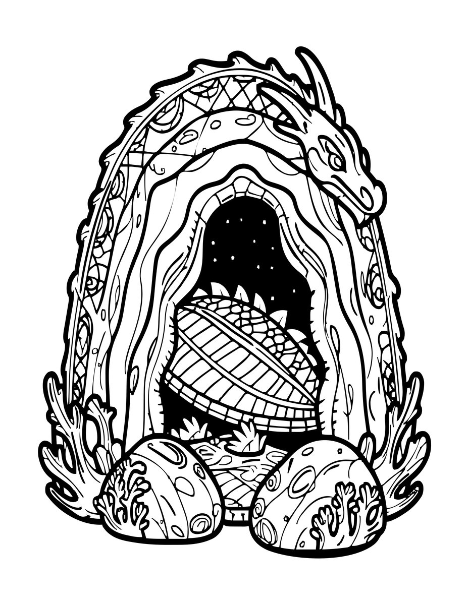 Rock Hiding - free printable coloring page