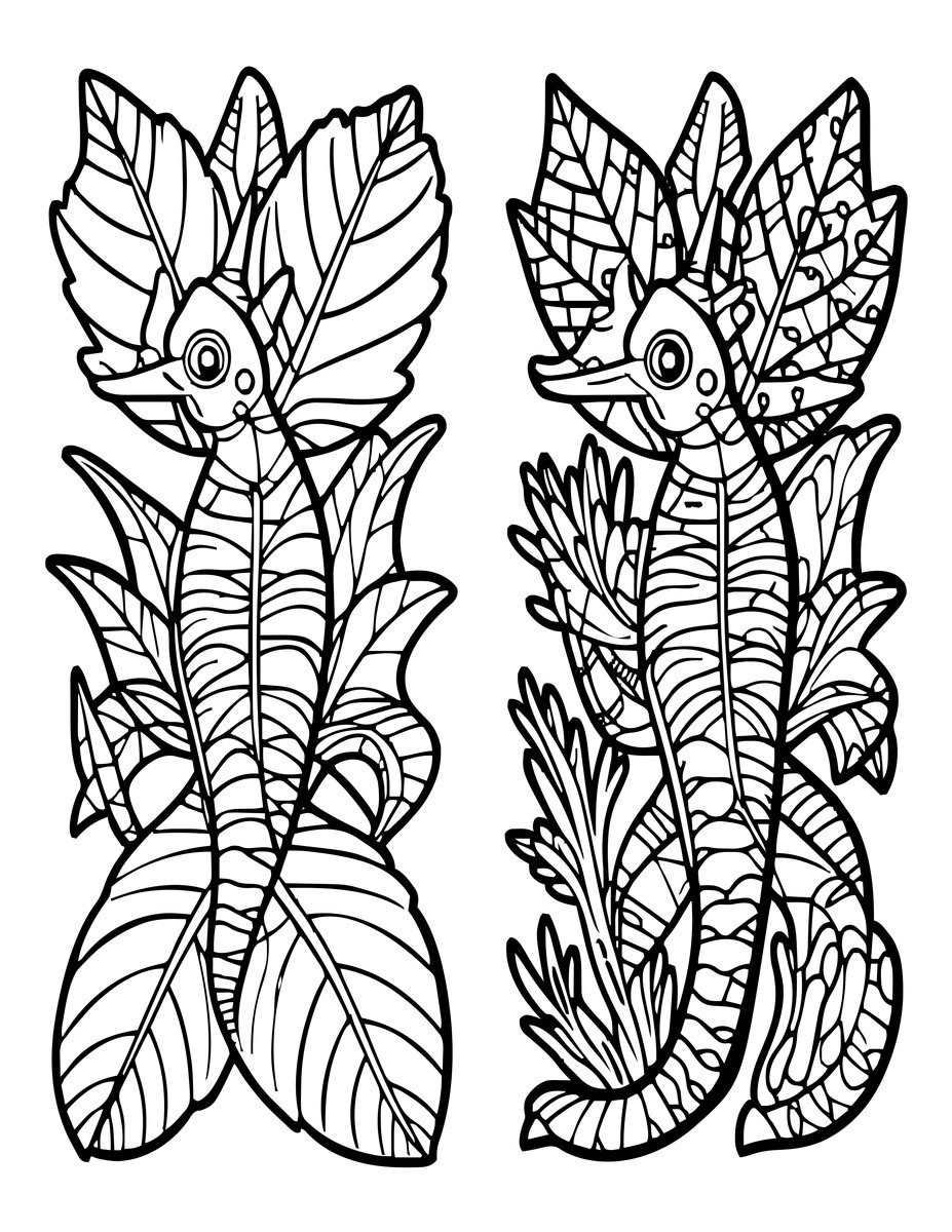 Two Species - free printable coloring page