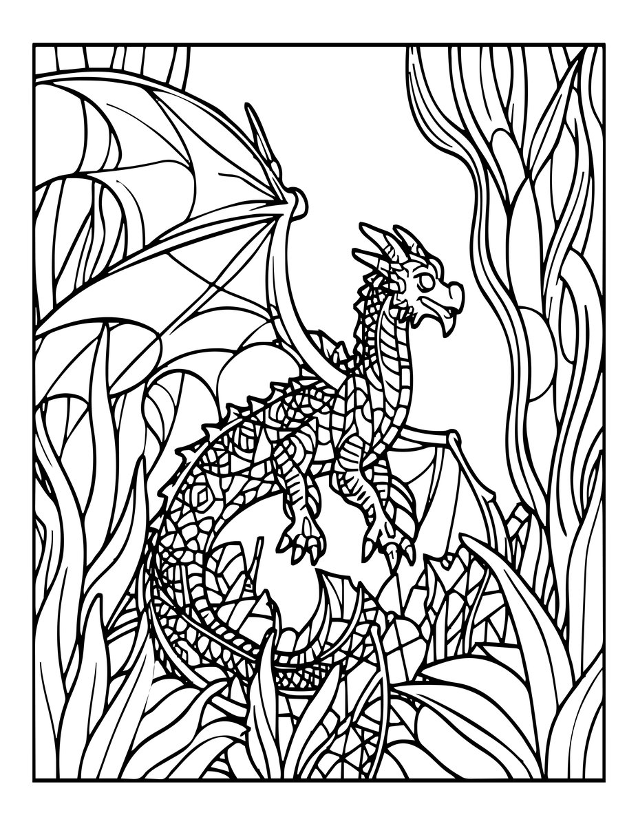 Underwater Forest - free printable coloring page