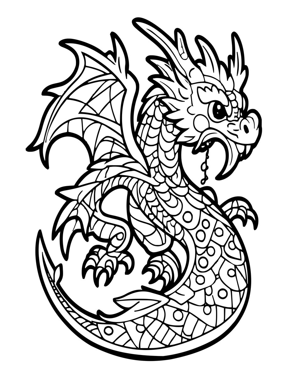 Ancient Map Style - free printable coloring page