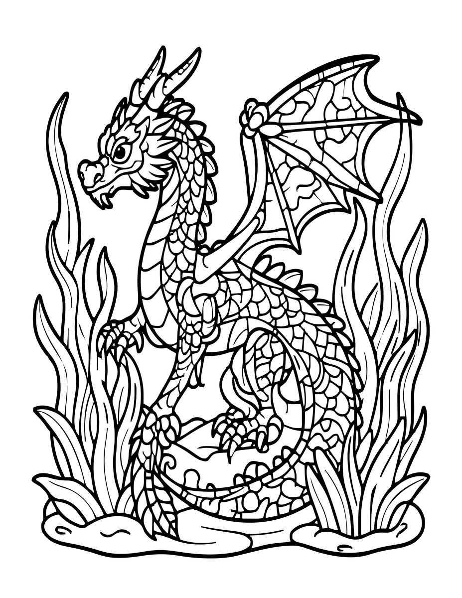 Kelp Forest - free printable coloring page