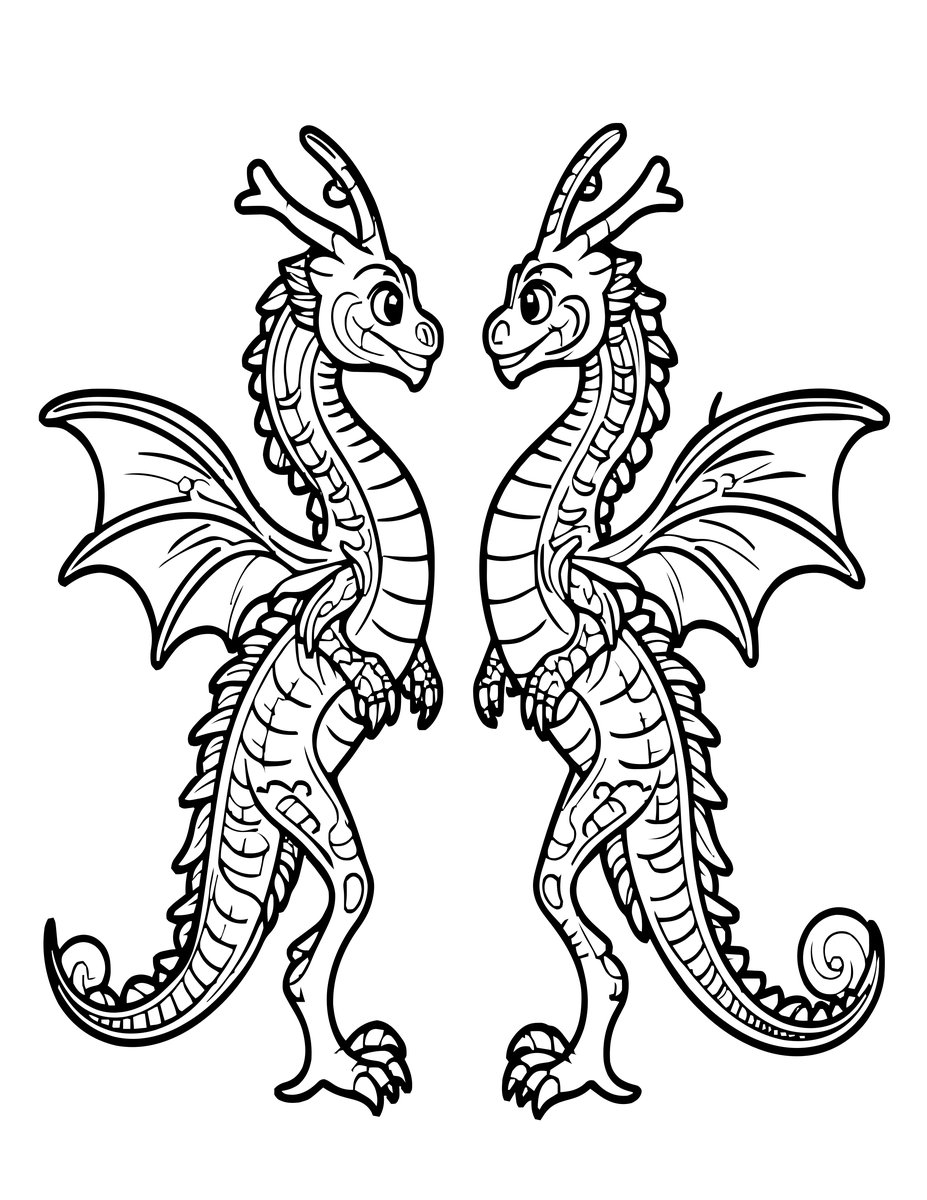 Dancing Pair - free printable coloring page