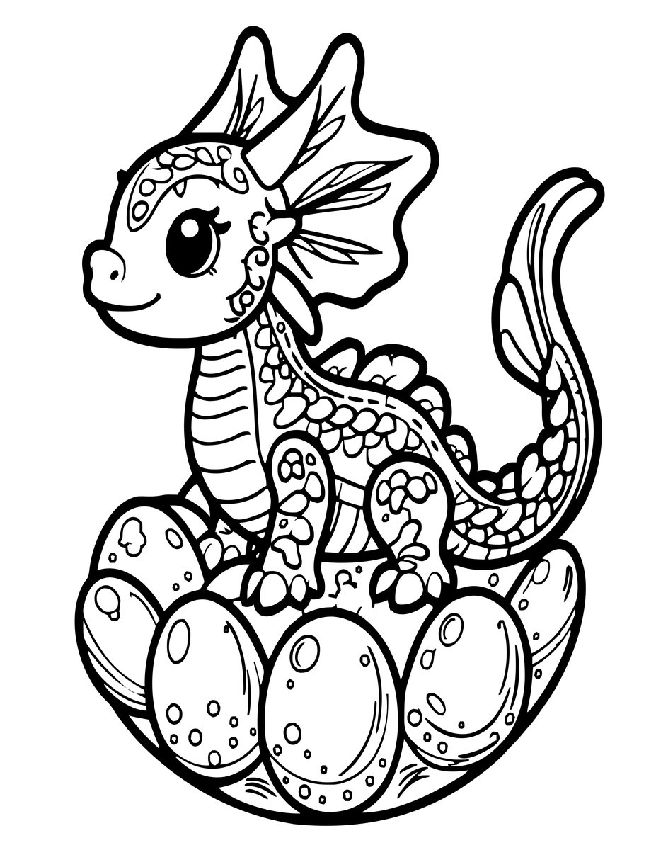 Baby Sea Dragons - free printable coloring page