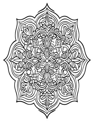 Mandala Design - Free printable coloring page