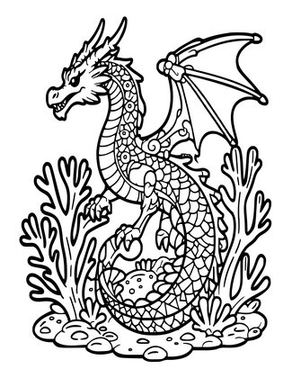 Coral Garden - Free printable coloring page