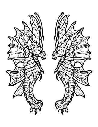 Paired Dance - Free printable coloring page