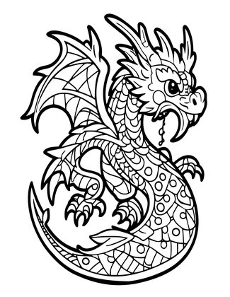 Ancient Map Style - Free printable coloring page