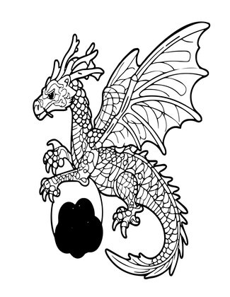 Male with Eggs - Free printable coloring page
