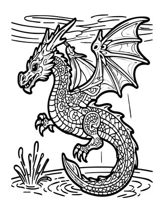 Sunrise Shallows - Free printable coloring page