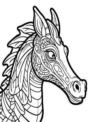 Close Portrait - Free printable coloring page