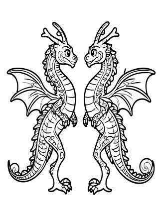 Dancing Pair - Free printable coloring page