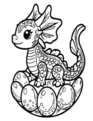 Baby Sea Dragons - Free printable coloring page