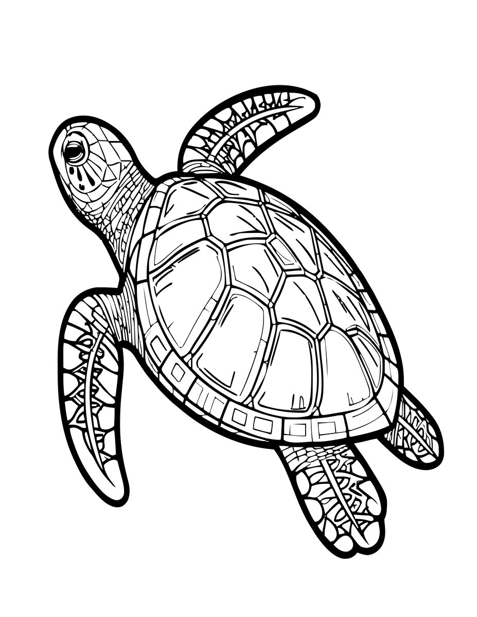 Kemp's Ridley - free printable coloring page