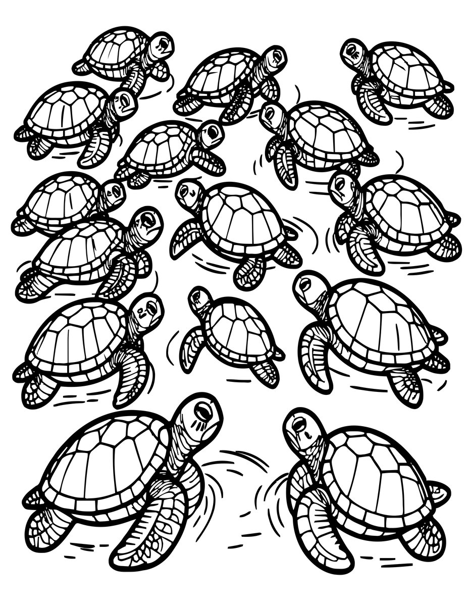 Aggregation - free printable coloring page