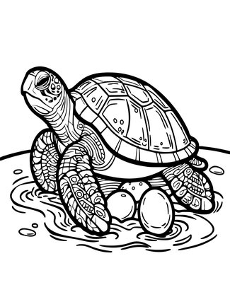 Egg Laying - Free printable coloring page