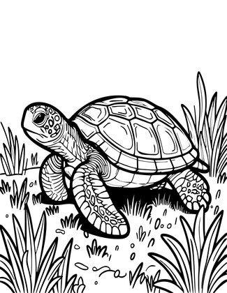 Seagrass Grazing - Free printable coloring page
