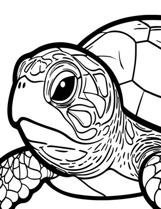 Turtle Eye Close-Up - Free printable coloring page