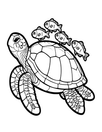 Remora Riders - Free printable coloring page
