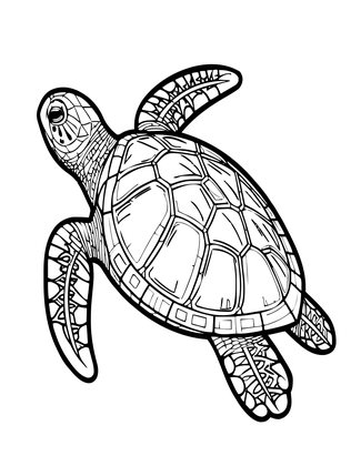 Kemp's Ridley - Free printable coloring page
