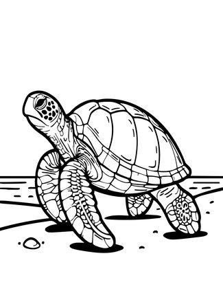 Nesting Beach - Free printable coloring page