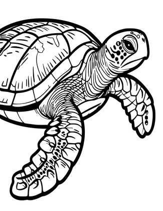 Flipper Detail - Free printable coloring page