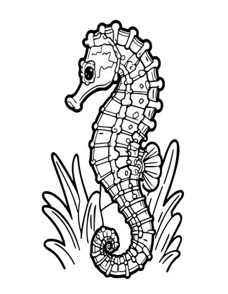 Seahorse Color Change - Free printable coloring page
